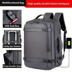 Large Capacity Travel Laptop Backpack USB Charging Waterproof Bag