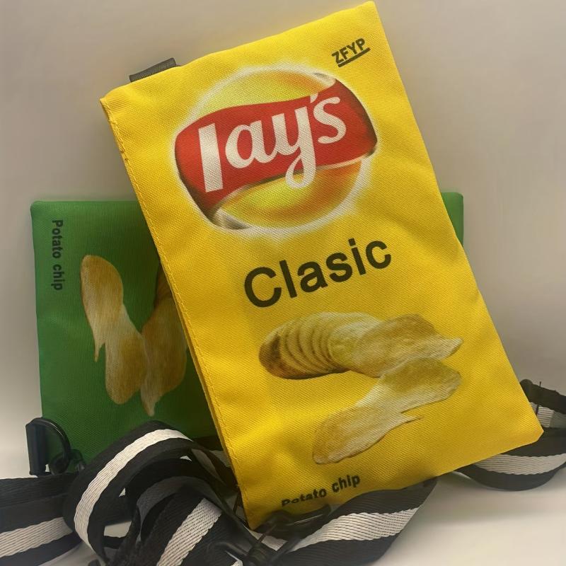 Potato Chip Crossbody Bag Adjustable Hip Hops