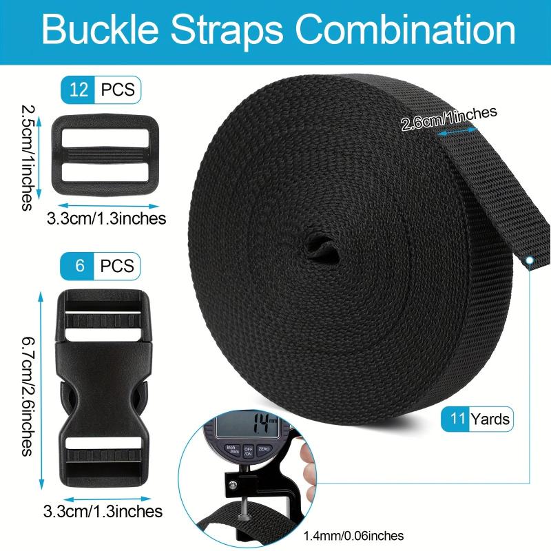 Adjustable Release Buckles Webbing Straps Set