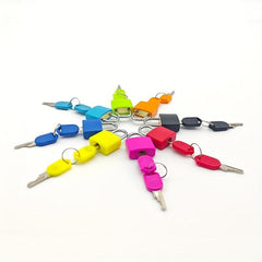 Portable Mini Padlock for Luggage, Small Plastic Lock