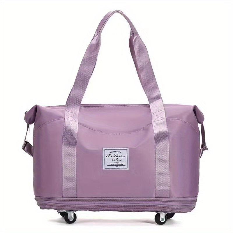 Expandable Travel Duffle Bag Large Capacity Luggage Bag With Wheels