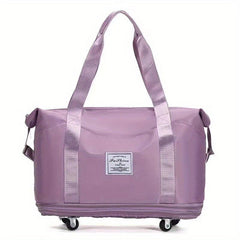 Expandable Travel Duffle Bag Large Capacity Luggage Bag With Wheels