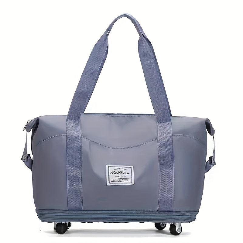 Expandable Travel Duffle Bag Large Capacity Luggage Bag With Wheels