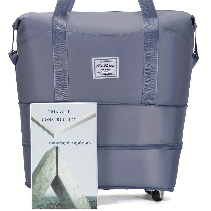 Expandable Travel Duffle Bag Large Capacity Luggage Bag With Wheels