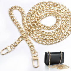 Golden Flat Chain Purse Strap Replacement for DIY Bag