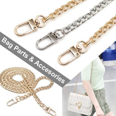 Golden Flat Chain Purse Strap Replacement for DIY Bag