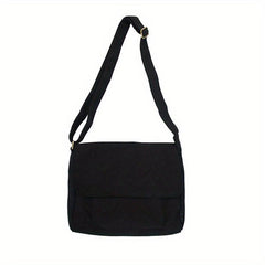 Minimalist Solid Messenger Bag All Match Shoulder Bag Casual School Bag