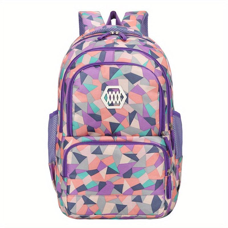 Large Capacity Zipper Backpack & Lunch Bag Combo for School and Travel