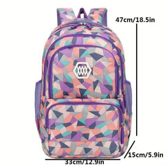 Large Capacity Zipper Backpack & Lunch Bag Combo for School and Travel