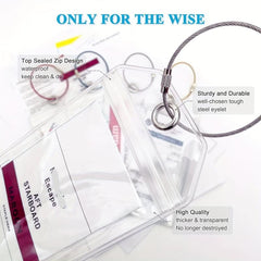 Cruise Luggage Tag Holders Zip Seal Reusable Clear 10 Pack