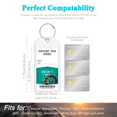 Cruise Luggage Tag Holders Zip Seal Reusable Clear 10 Pack
