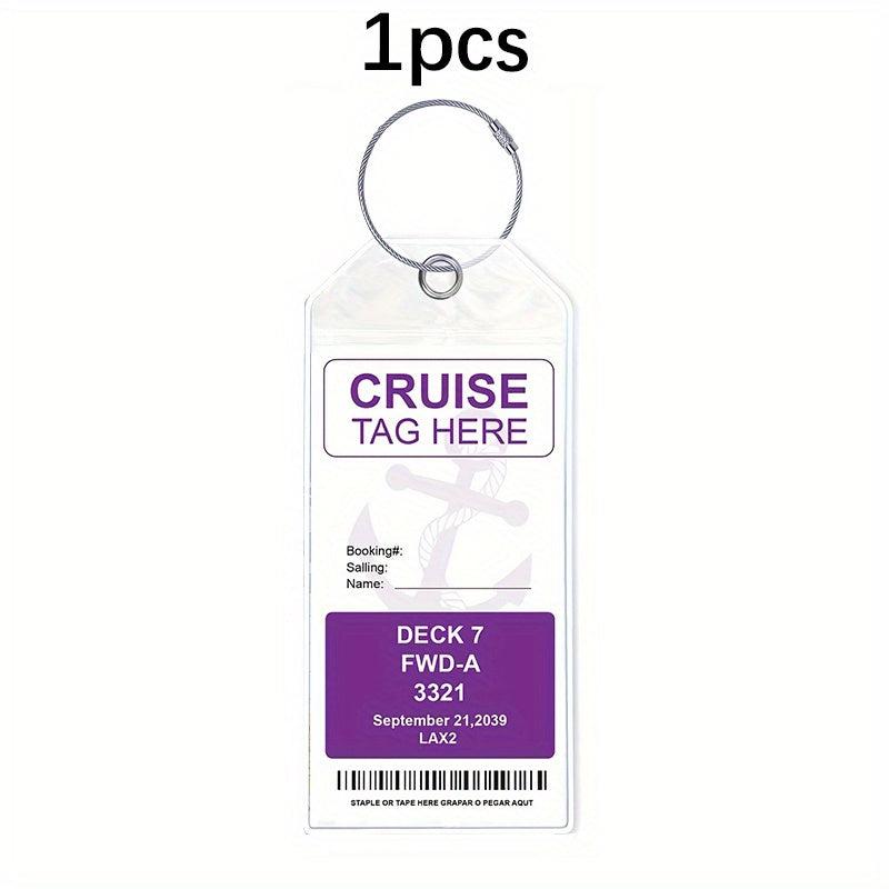 Cruise Luggage Tag Holders Zip Seal Reusable Clear 10 Pack