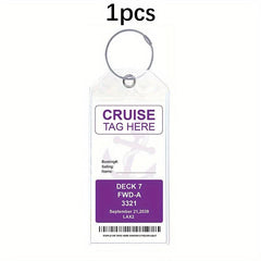 Cruise Luggage Tag Holders Zip Seal Reusable Clear 10 Pack