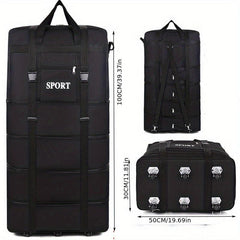 Oversized Travel Bag With Roller Large Capacity Luggage Bag