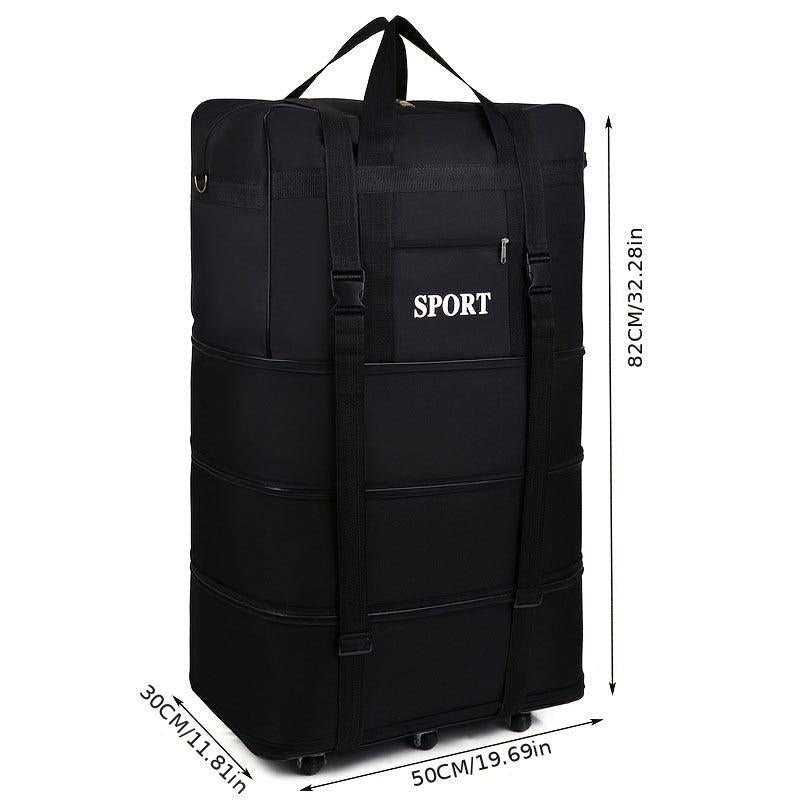 Oversized Travel Bag With Roller Large Capacity Luggage Bag