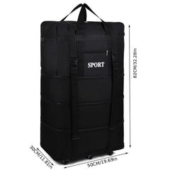 Oversized Travel Bag With Roller Large Capacity Luggage Bag