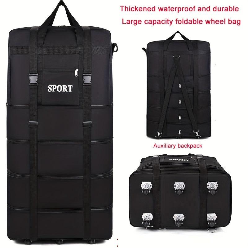 Oversized Travel Bag With Roller Large Capacity Luggage Bag