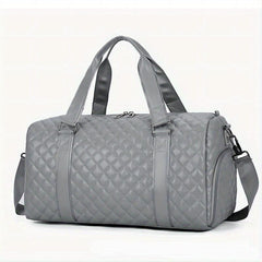 Crossbody Duffel Bag PU Tote Bag Gym Bag Weekender with Shoes Compartment