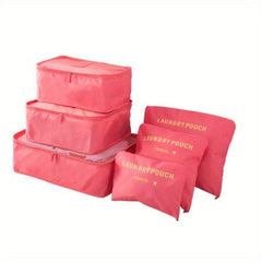 6pcs Clothes Storage Bags Lightweight Portable Travel Luggage Organizer