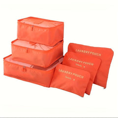 6pcs Clothes Storage Bags Lightweight Portable Travel Luggage Organizer