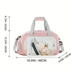Waterproof Travel Backpack Sports Gym Bag Shoes Compartment Duffle Bag