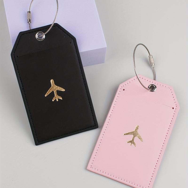 2pcs Airplane Pattern Luggage Tag Set