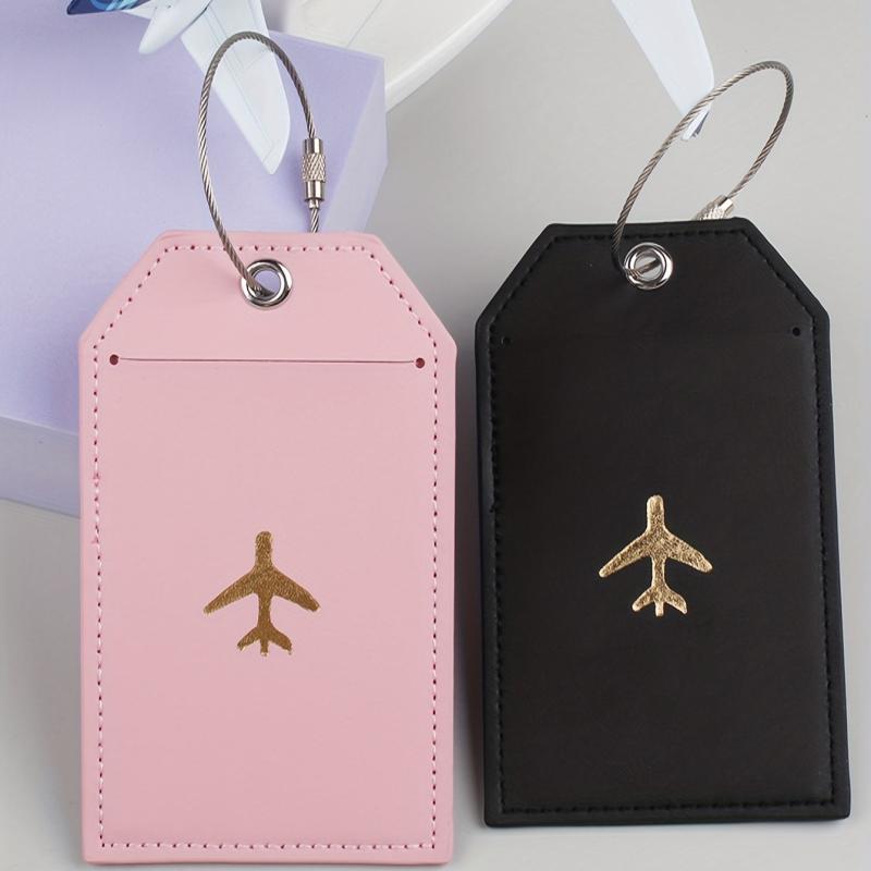 2pcs Airplane Pattern Luggage Tag Set