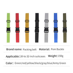 Adjustable Nylon Luggage Strap with Plastic Buckle