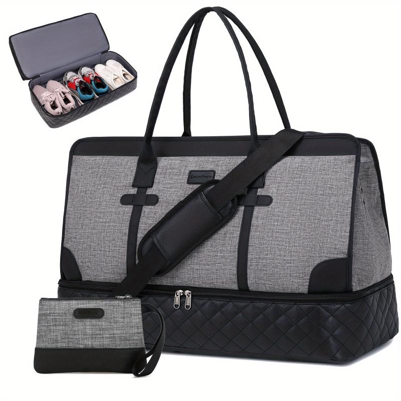 Large Capacity Weekender Duffle Bag with Clutch Purse