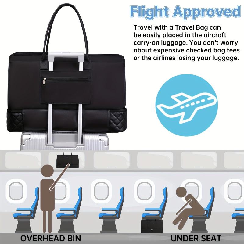 Large Capacity Weekender Duffle Bag with Clutch Purse