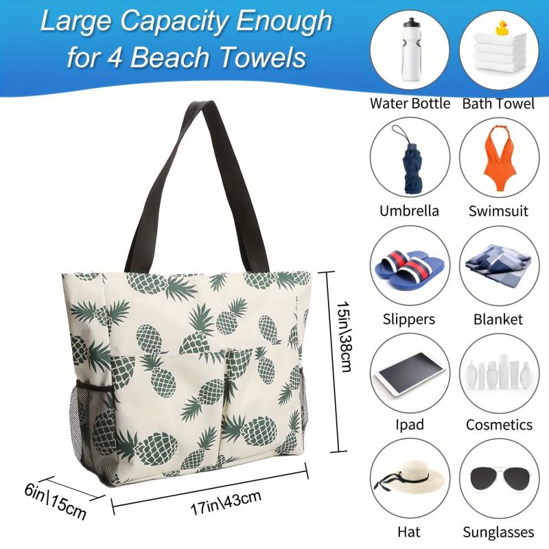 Pineapple Beach Tote Bag Women's Shoulder Bag Travel Beach Storage