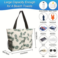 Pineapple Beach Tote Bag Women's Shoulder Bag Travel Beach Storage
