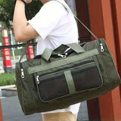 Portable Travel Bag Large Capacity Foldable Duffel Bag Overnight Zipper Handbag
