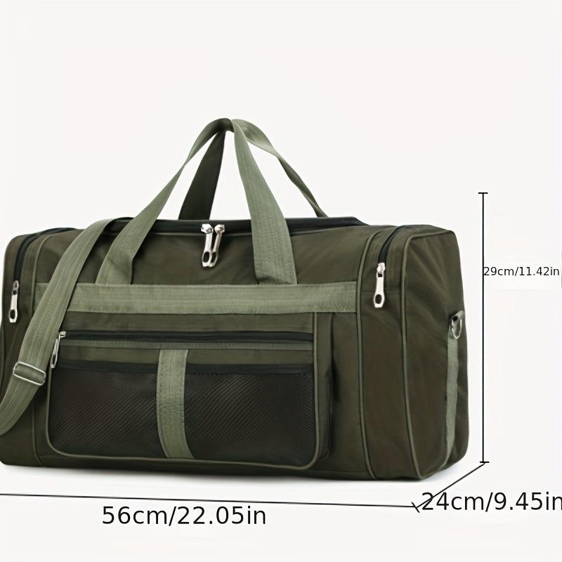 Portable Travel Bag Large Capacity Foldable Duffel Bag Overnight Zipper Handbag