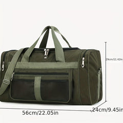 Portable Travel Bag Large Capacity Foldable Duffel Bag Overnight Zipper Handbag