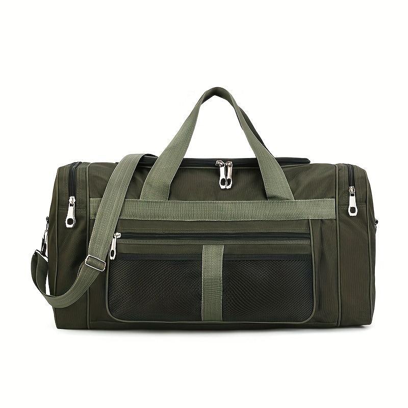Portable Travel Bag Large Capacity Foldable Duffel Bag Overnight Zipper Handbag