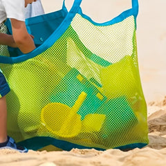 Mesh Net Tote Bag Large Capacity Beach Tote Bag Toy Storage
