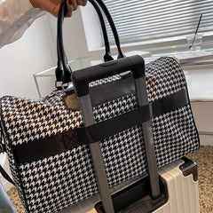 Houndstooth Pattern Sports Bag Large Capacity Duffle Gym Bag