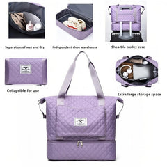 Portable Travel Storage Bag Lightweight Foldable Zipper Duffel Bag