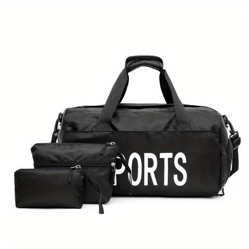 3Pcs Weekender Travel Bag Set Large Capacity Sports Gym Bag Casual Duffle Bag