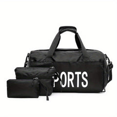 3Pcs Weekender Travel Bag Set Large Capacity Sports Gym Bag Casual Duffle Bag