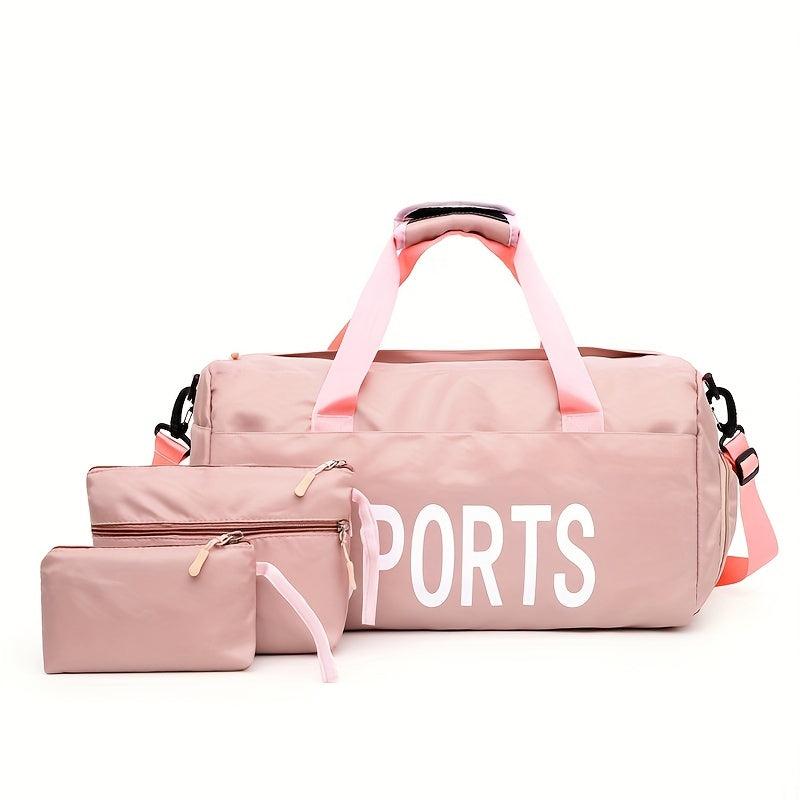 3Pcs Weekender Travel Bag Set Large Capacity Sports Gym Bag Casual Duffle Bag