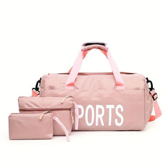 3Pcs Weekender Travel Bag Set Large Capacity Sports Gym Bag Casual Duffle Bag