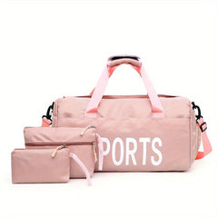 3Pcs Weekender Travel Bag Set Large Capacity Sports Gym Bag Casual Duffle Bag