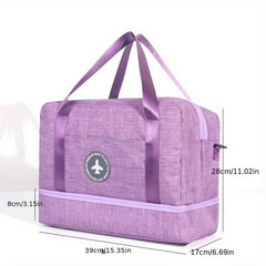 Large Capacity Weekender Duffle Bag Nylon Lightweight Luggage Bag