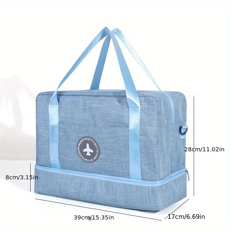 Large Capacity Weekender Duffle Bag Nylon Lightweight Luggage Bag