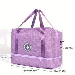 Large Capacity Weekender Duffle Bag Nylon Lightweight Luggage Bag