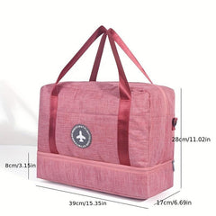 Large Capacity Weekender Duffle Bag Nylon Lightweight Luggage Bag