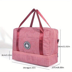 Large Capacity Weekender Duffle Bag Nylon Lightweight Luggage Bag