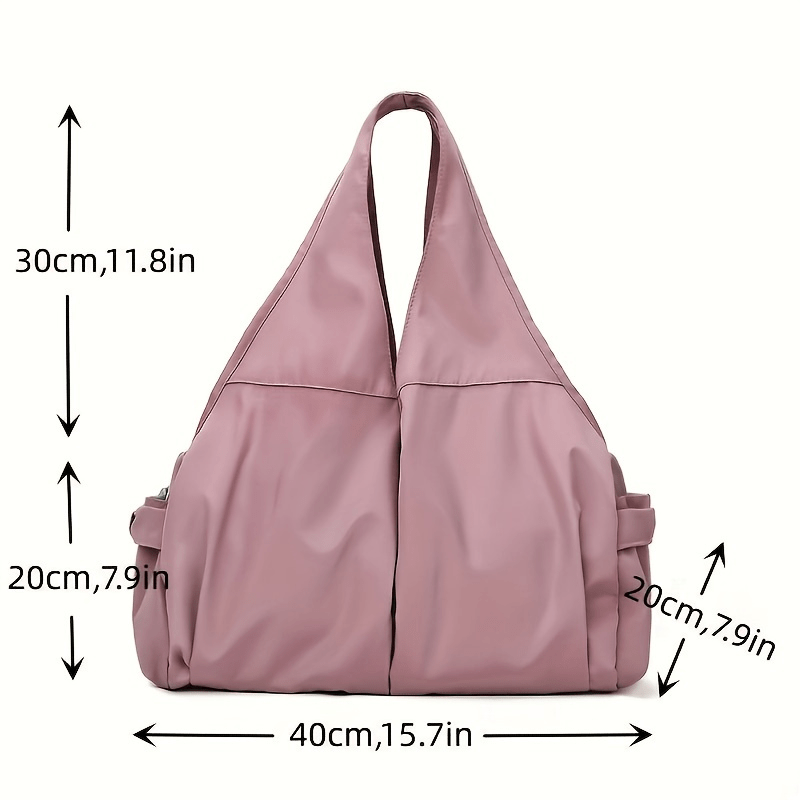 Large Capacity Weekender Tote Bag Nylon Lightweight Luggage Bag